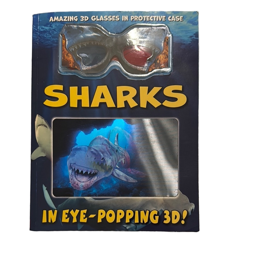 Sharks in Eye-Popping 3D Book with Glasses